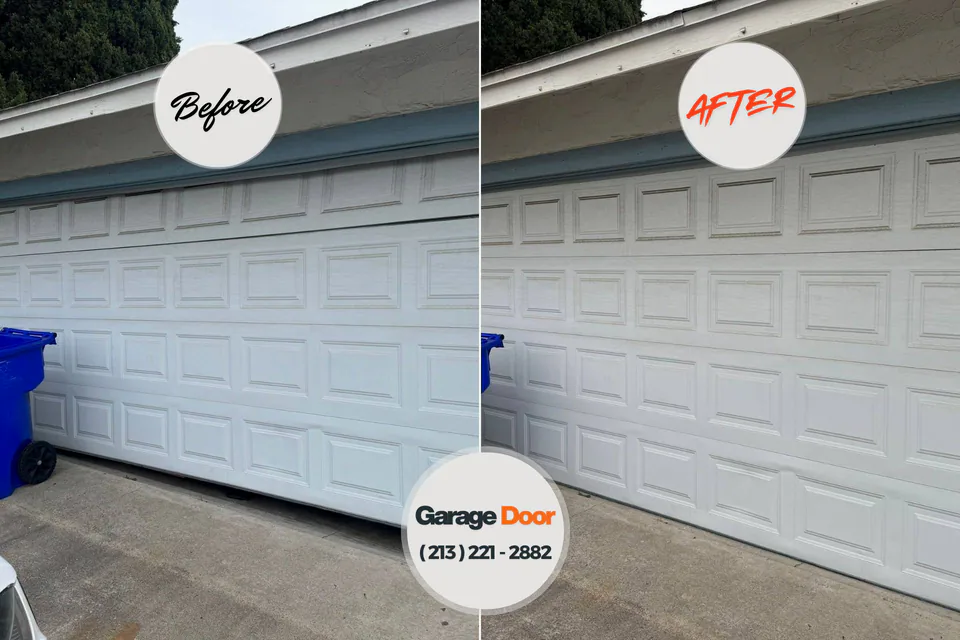 Before and after: garage door repair Galesburg, MI